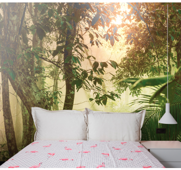 Amazonian life forest mural wallpaper - TenStickers