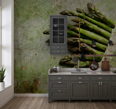 Asparagus Delight flower wall mural - TenStickers