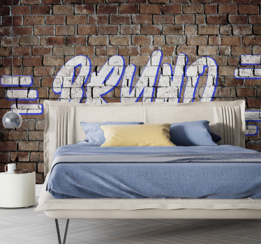 Brick Graffiti Custom Name Wall Mural - TenStickers