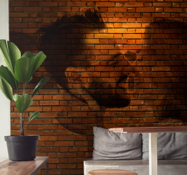 Brick textured photo customizable 3d mural wallpaper - TenStickers