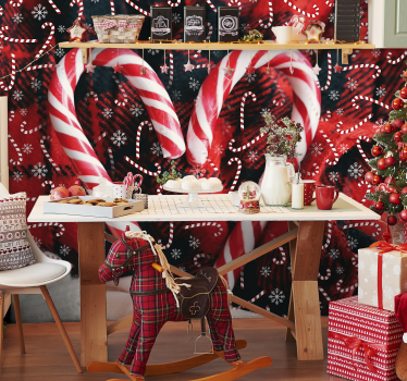 Candy Christmas wall mural - TenStickers