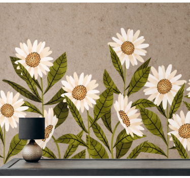 Charming Daisy Arrangement flower wall mural - TenStickers