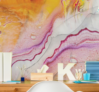 Colorful summer colours marble design wall Murals - TenStickers