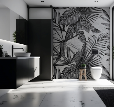 Plant on concrete wall mural - TenStickers