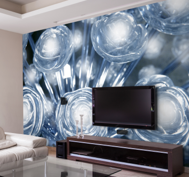 Crystal flower Mural Wallpaper - TenStickers