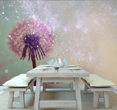Dandelion with sparkle dandelion mural - TenStickers