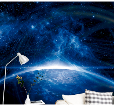 Earth from space energy flow space mural wallpaper - TenStickers