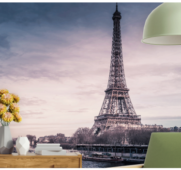 Eiffel tower design  paris mural wallpaper - TenStickers