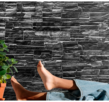 Elegant dark brick wall brick mural - TenStickers