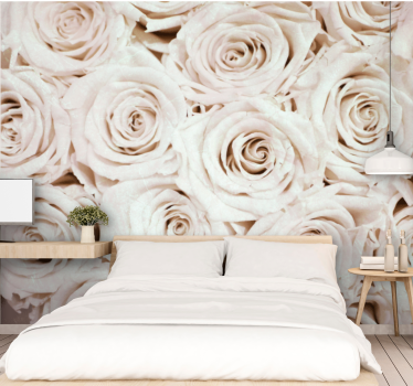 Elegant flower design rose mural - TenStickers