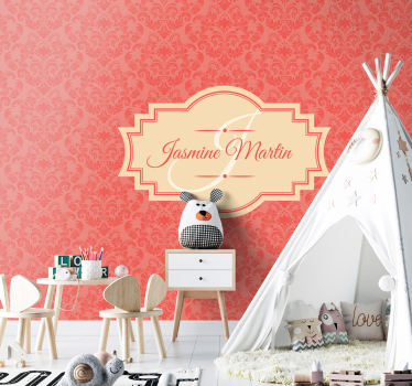 Vintage wall mural elegant name design - TenStickers