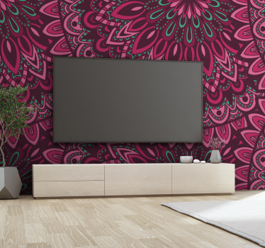 Floral Mandala Wall Mural - TenStickers
