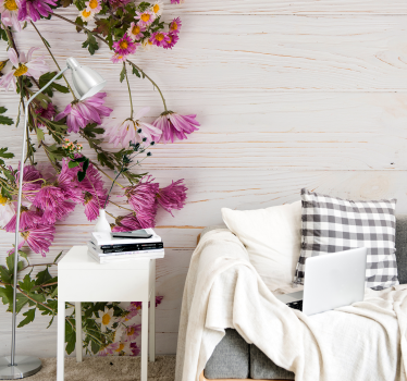 Flower wall mural blush blossom arrangement - TenStickers
