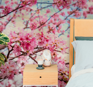 Flower wall mural sakura branches design - TenStickers