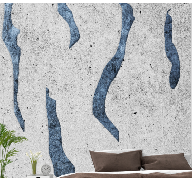Flowing Blue Patterns texture wall mural - TenStickers