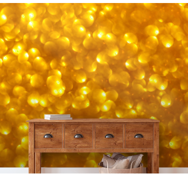 Golden Bokeh Effect texture wall mural - TenStickers
