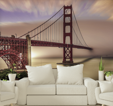 Golden Gate's fog mural wallpaper - TenStickers