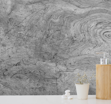 Gray marble textured design Bathroom Wall Murals - TenStickers