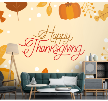 Happy thanksgiving nature murals - TenStickers