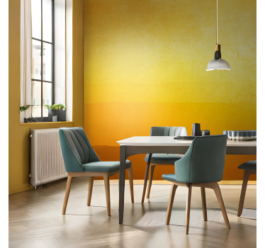 Yellow Sunset Hills Scenery Wall Mural - TenStickers