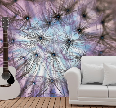 Inside Dandelion flower wall mural - TenStickers