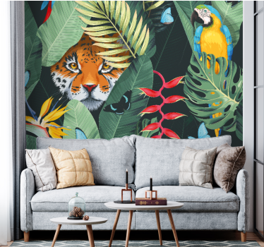 Inside The Foliage Green nature murals - TenStickers