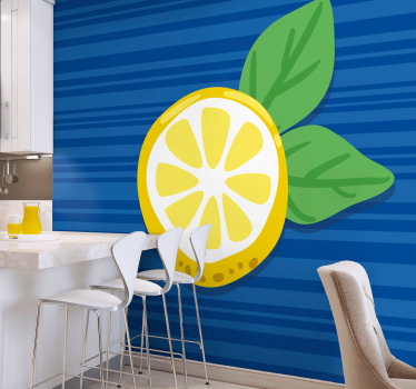 Dining room wall mural lemon slice artwork - TenStickers