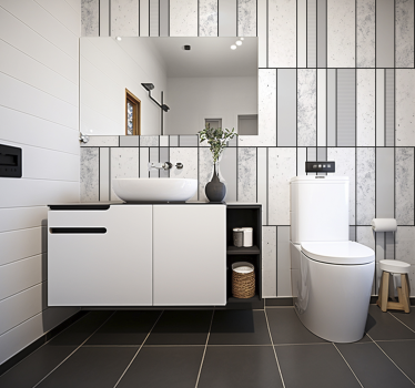 Marble pattern Bathroom Mural - TenStickers