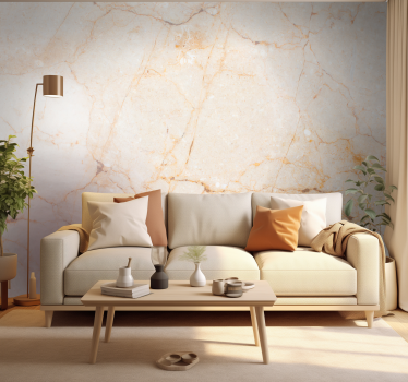 Marble texture design living room mural - TenStickers