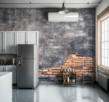 Muro grungeGrunge Wall brick wall mural - TenStickers
