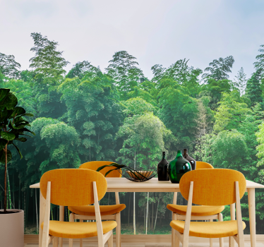 Nature wall mural bamboo forest landscape - TenStickers