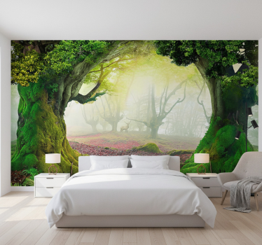 Nature wall mural eternal forest entrance - TenStickers