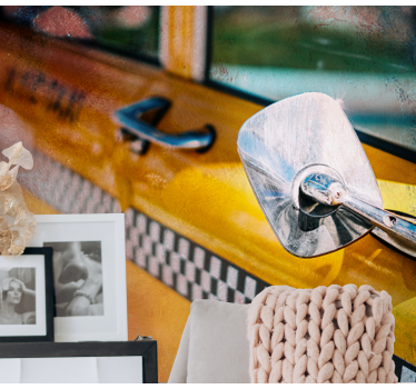 New york wall mural iconic yellow taxi - TenStickers