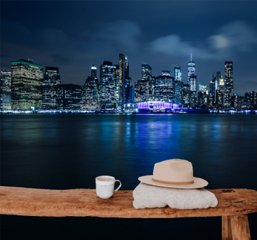 New york wall mural new york cityscape evening - TenStickers