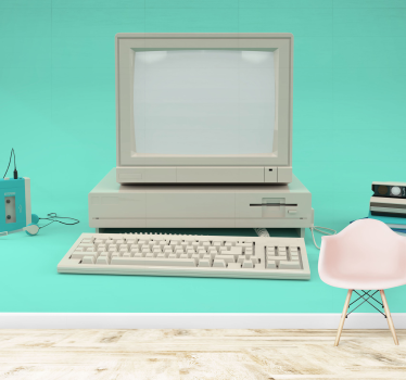 Old PC  vintage mural - TenStickers