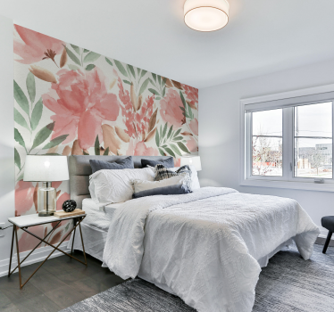 papier peint panoramique florale panorama wall mural - TenStickers