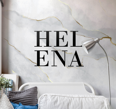 Texture wall mural personalized text accent - TenStickers