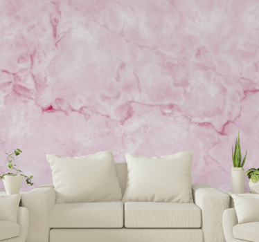 Pink enchanting marble texture mural wallpaper - TenStickers