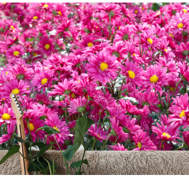 Pink floral explosion flower wall mural - TenStickers