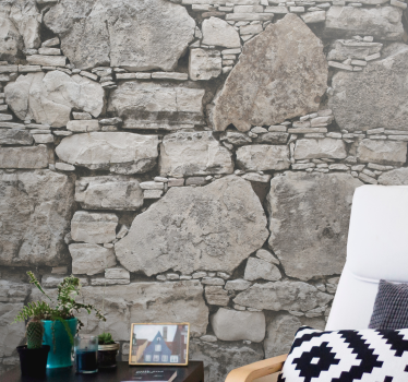 Rustic style pattern stones murals - TenStickers