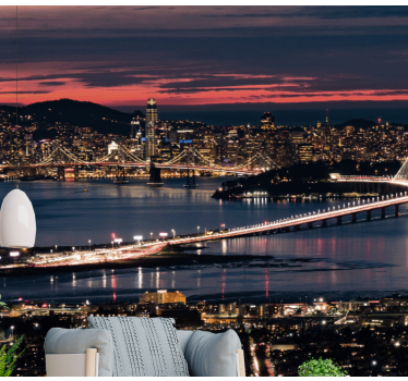 San Francisco in the evening mural wallpaper - TenStickers