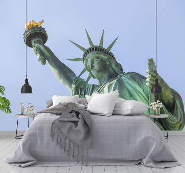 Statue of liberty on a sunny day New York wall mural - TenStickers