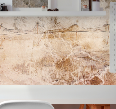 Stone wall mural natural texture design - TenStickers