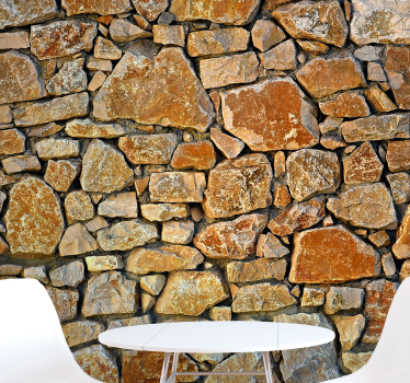 Stone wall mural rocky stone texture - TenStickers