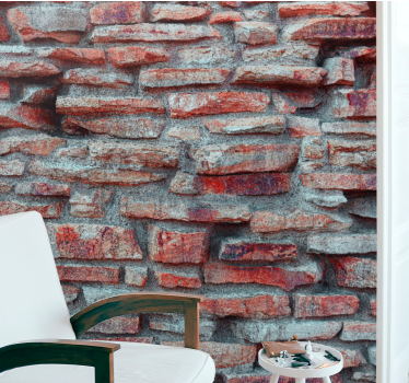 Stone wall mural textured rock formation - TenStickers