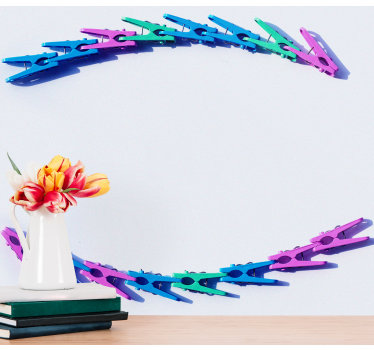 Texture wall mural colorful clip arrangement - TenStickers