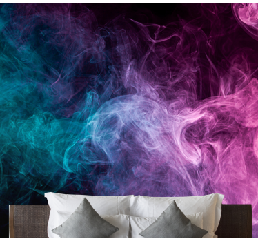 Texture wall mural flowing smoke designs - TenStickers