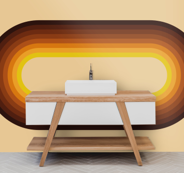 Texture wall mural retro circular design - TenStickers