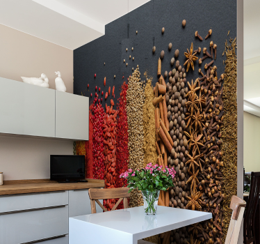 Texture wall mural spice arrangement design - TenStickers