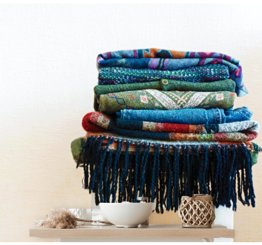 Textured Wrapped Fabrics texture wall mural - TenStickers